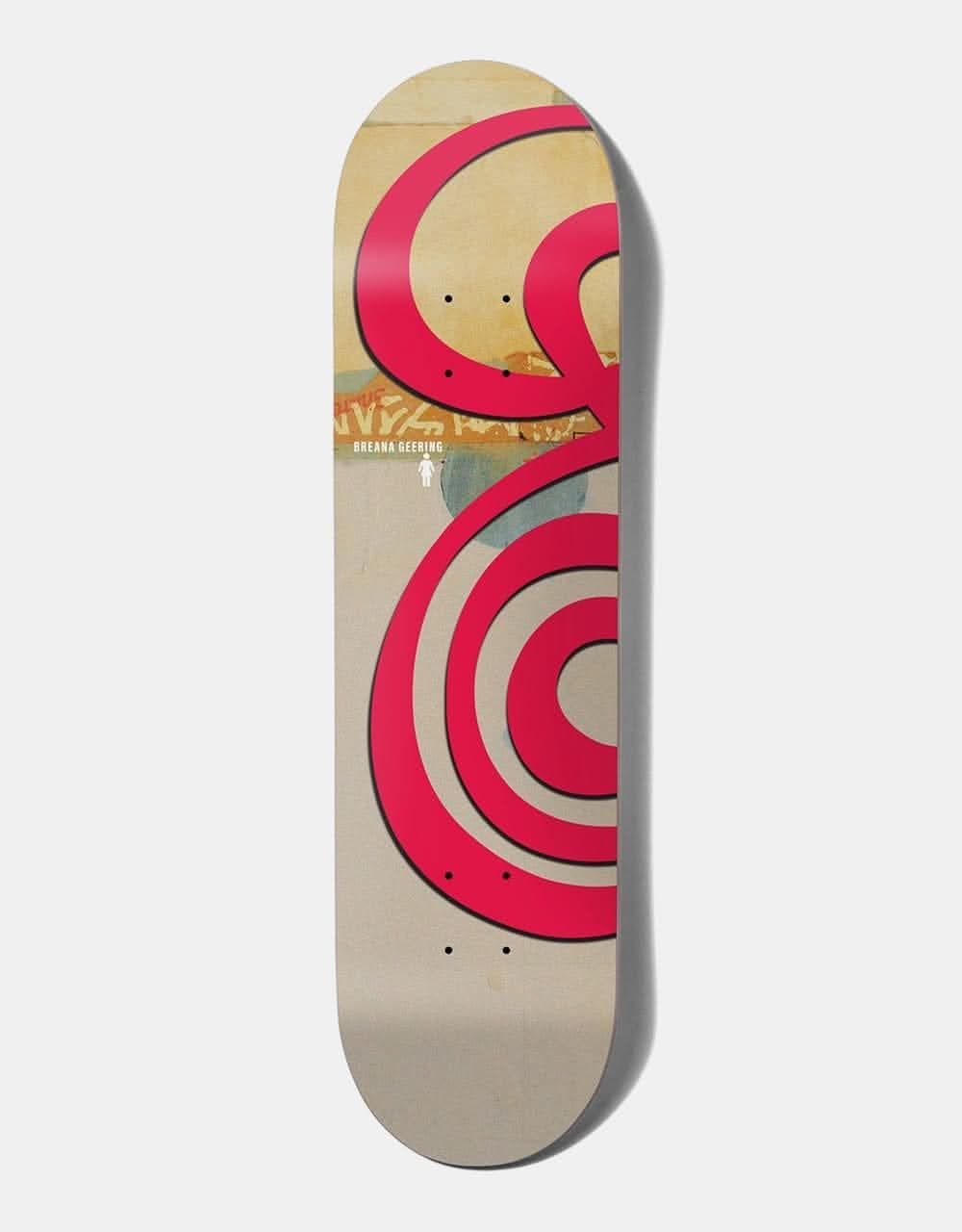 Girl Geering Jenkins 30 Swirls Skateboard Deck - 8"