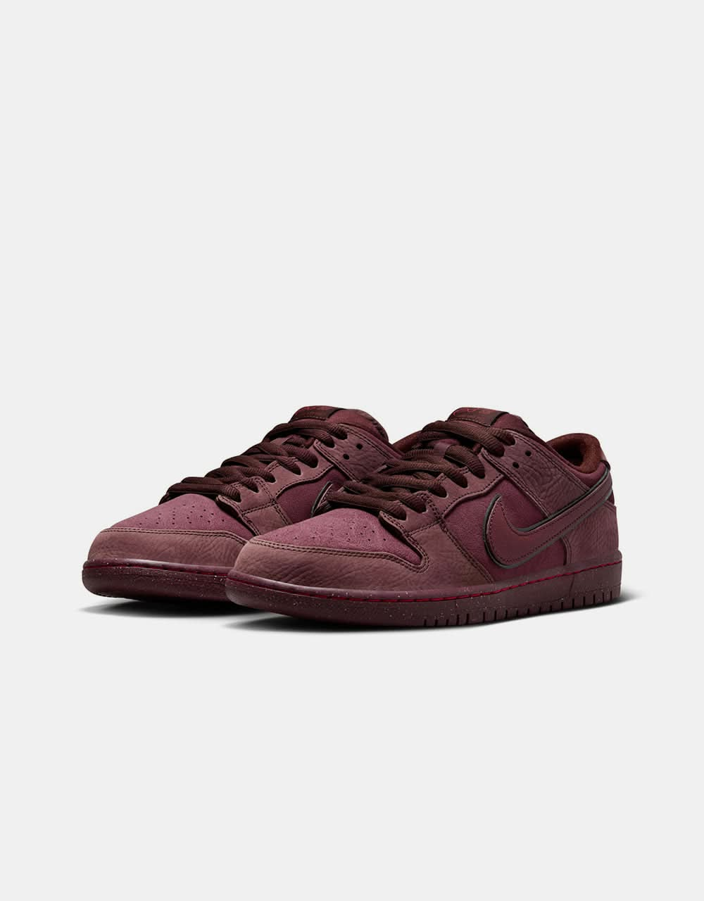 Nike SB 'City of Love' Dunk Low Premium Skate Shoes - Burgundy Crush/Dk Team Red-Earth-Dk Pony-Univ Red-Earth