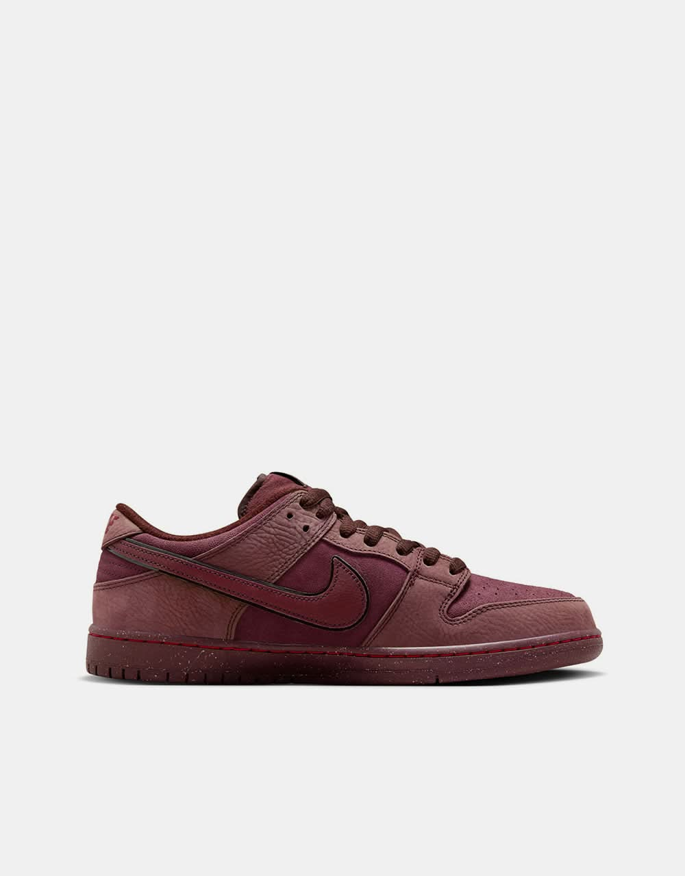 Nike SB 'City of Love' Dunk Low Premium Skate Shoes - Burgundy Crush/Dk Team Red-Earth-Dk Pony-Univ Red-Earth