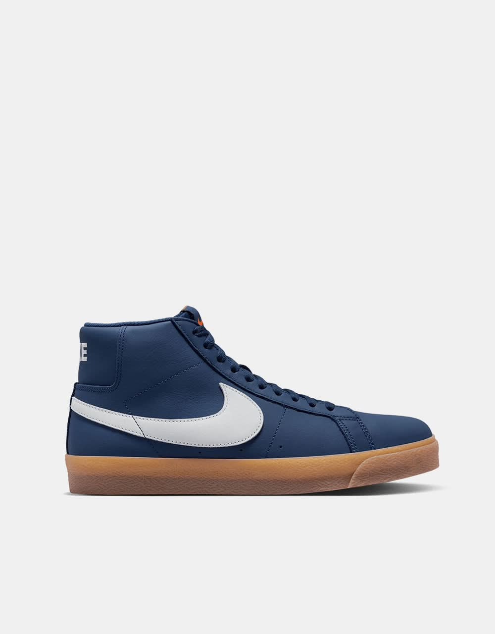 Scarpe da skate Nike SB Zoom Blazer Mid ISO - Navy/Bianco-Navy-Gum Lt Marrone-Midnight Navy-Arancio Safety