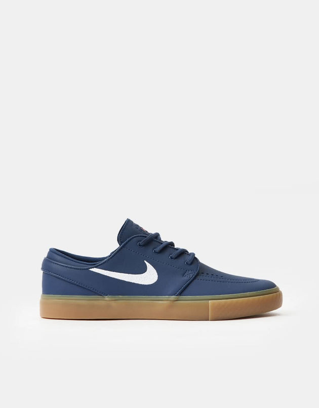 Scarpe da skate Nike SB Zoom Janoski ISO - Navy/Bianco-Navy-Gum Lt Marrone-Midnight Navy-Arancio Safety