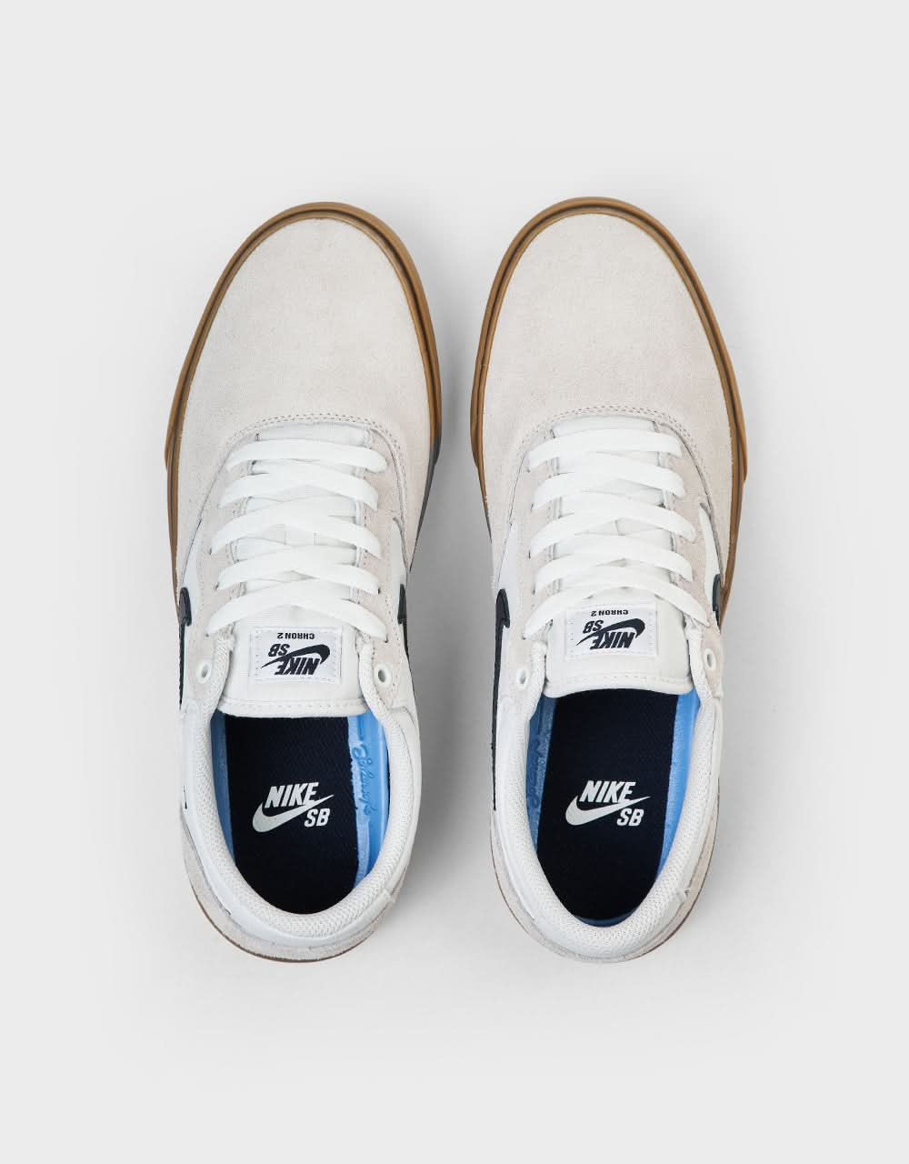 Zapatos de skate Nike SB Chron 2 - Blanco/Obsidiana-Blanco-Marrón claro-Negro