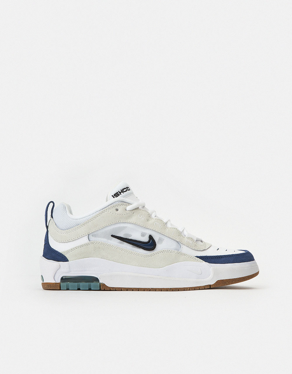 Nike SB Air Max Ishod Skate Shoes - White/Navy-Summit White-Black