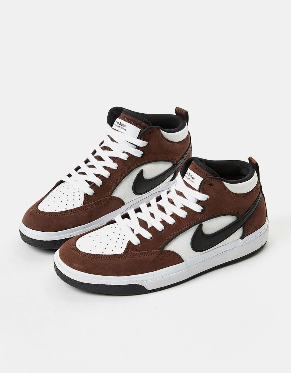 Nike SB React Leo Zapatos de skate - Chocolate claro/Negro-Blanco-Negro-Blanco-Negro