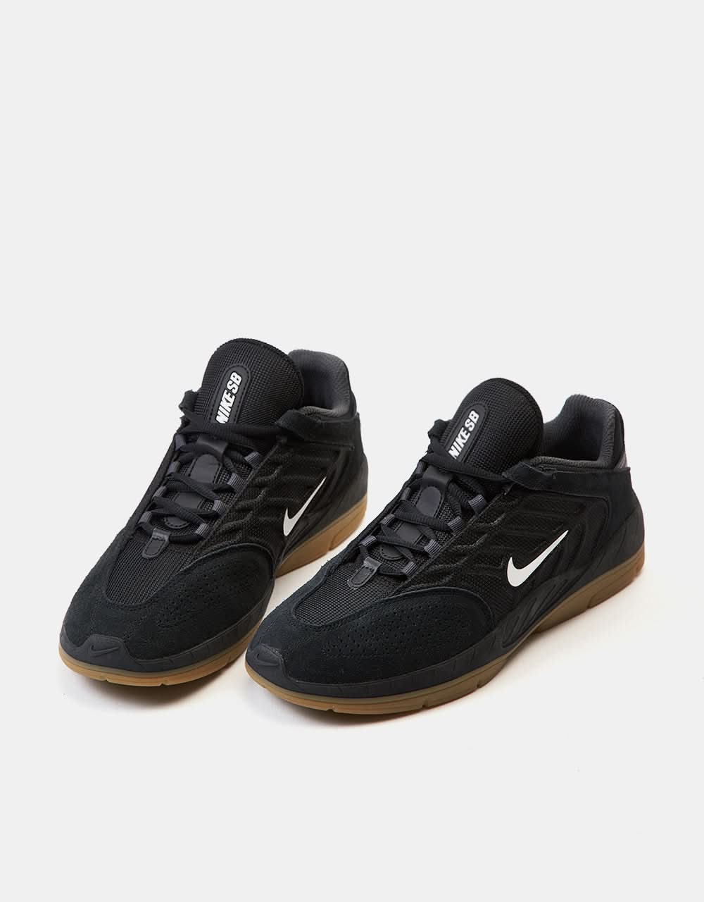 Nike SB Vertebrae Skate Chaussures - Noir/Summit Blanc-Anthracite-Noir-Gum Lt Marron