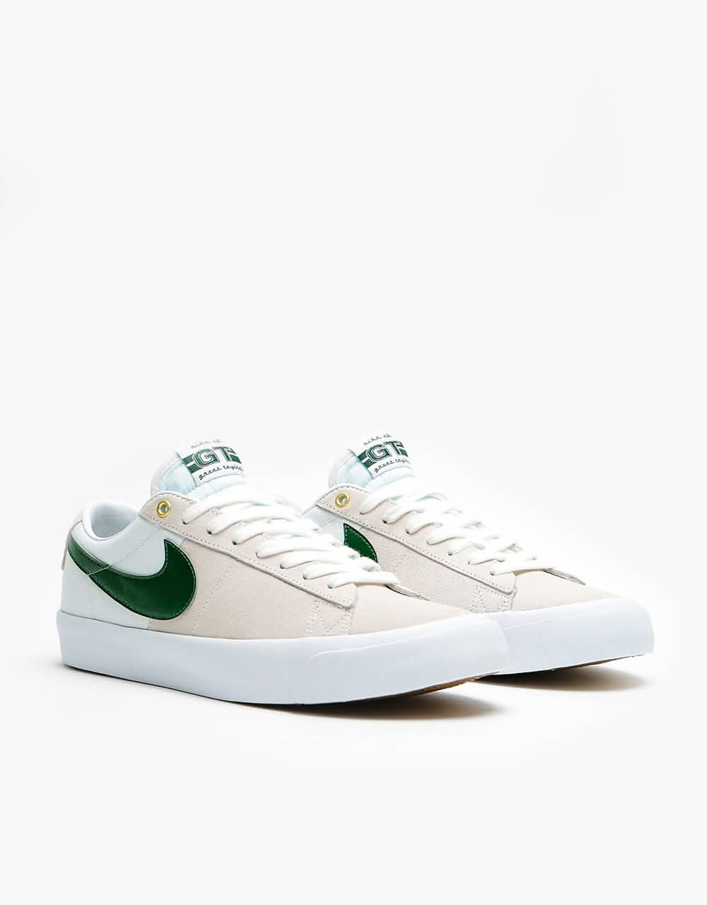 Nike SB Zoom Blazer Low Pro GT Skateschuhe – Weiß/Fir-White-Gum Lt Brown