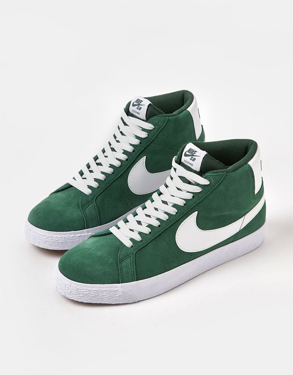 Nike SB Zoom Blazer Mid zapatos de skate - Abeto/Blanco-Fir-Blanco-Gum Lt Marrón