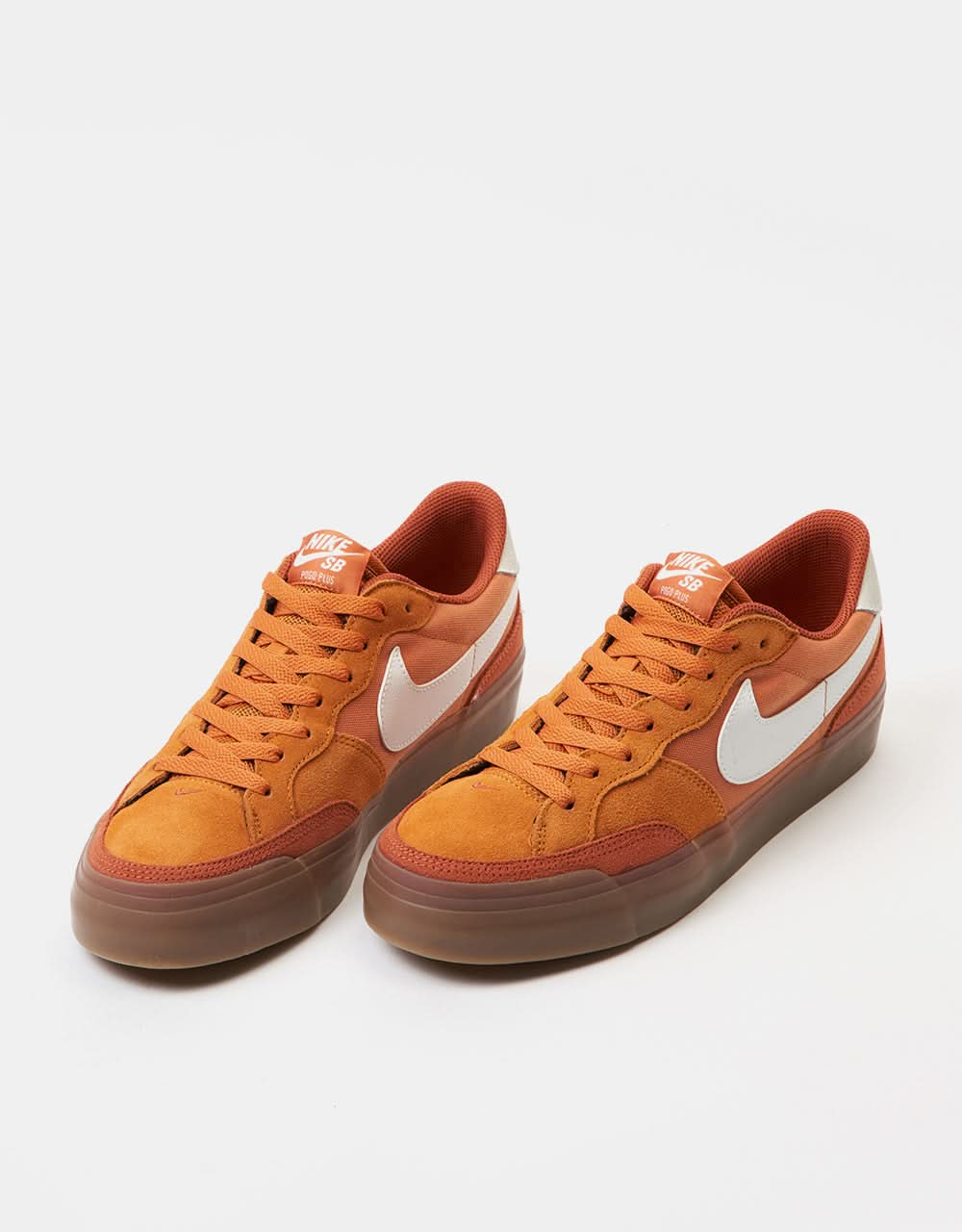 Nike SB Zoom Pogo Plus Chaussures de skate - Monarch/Summit Blanc-Burnt Sunrise-Gum Lt Marron