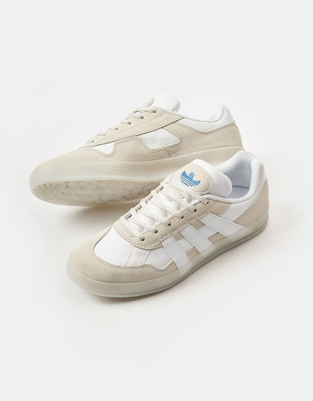 adidas Aloha Super Skate Shoes - Crystal White/White/Bluebird