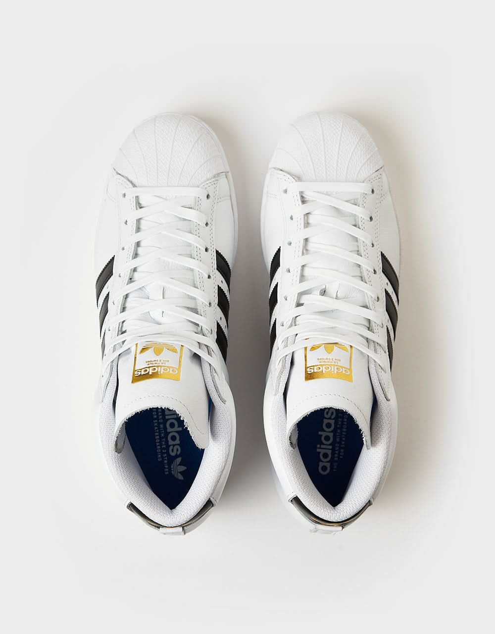 adidas Pro Model ADV Skate Shoes - White/Core Black/Gold Metallic