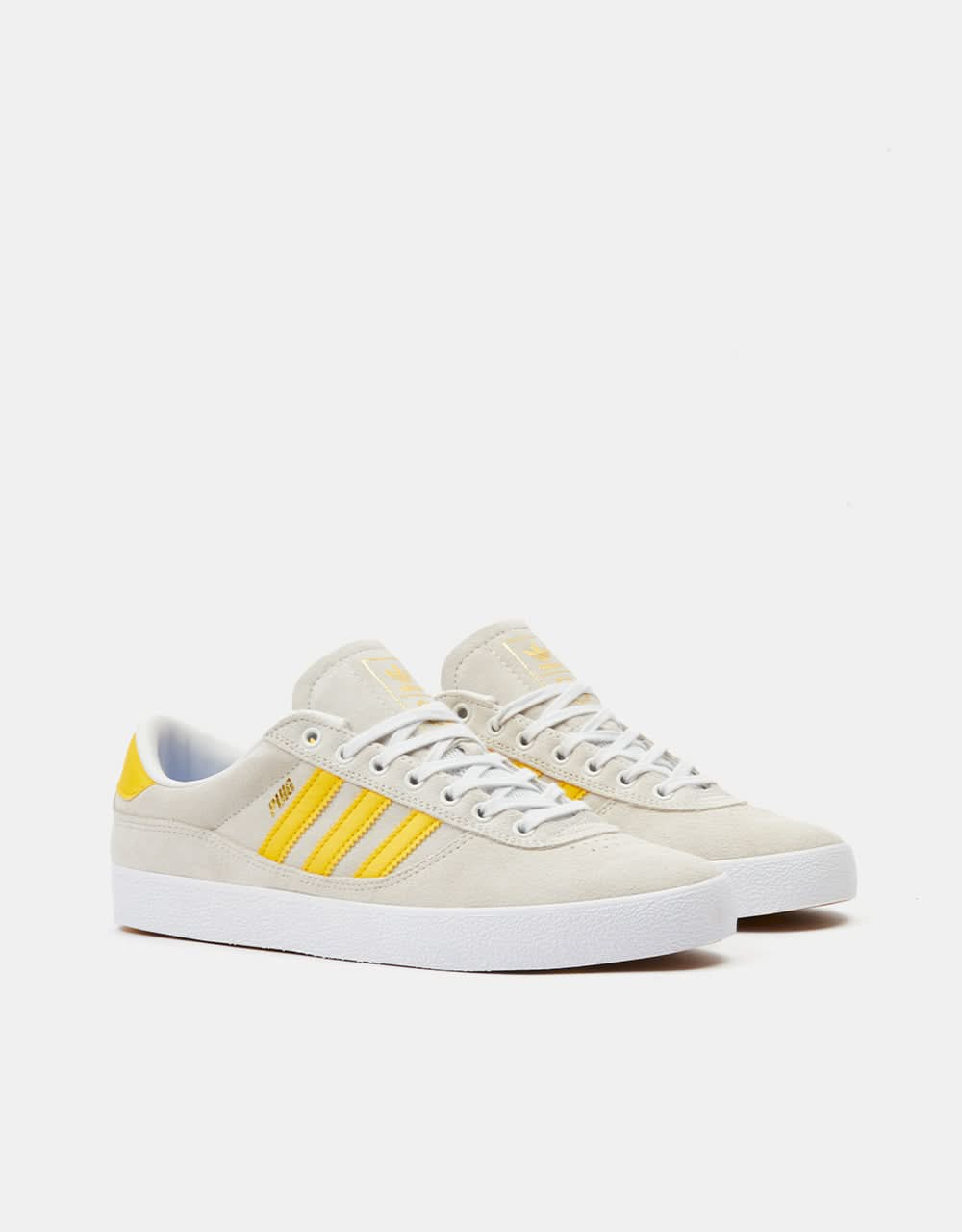 adidas Puig Indoor Skateschuhe – Kristallweiß/Bold Gold/Weiß