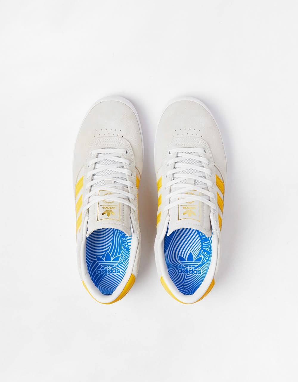 adidas Puig Indoor Skateschuhe – Kristallweiß/Bold Gold/Weiß