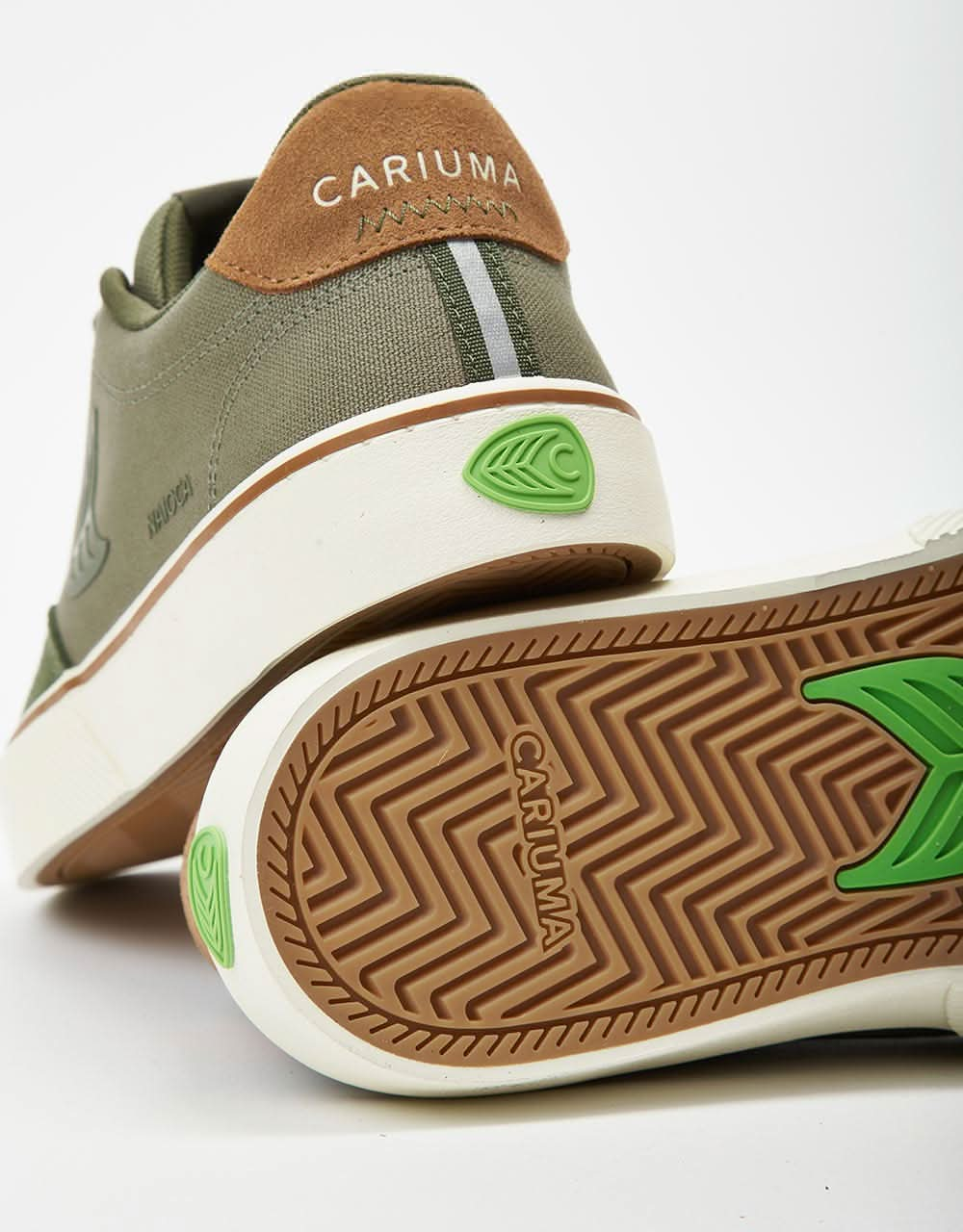 Cariuma Naioca Pro Skate Shoes - Olive Green/Green