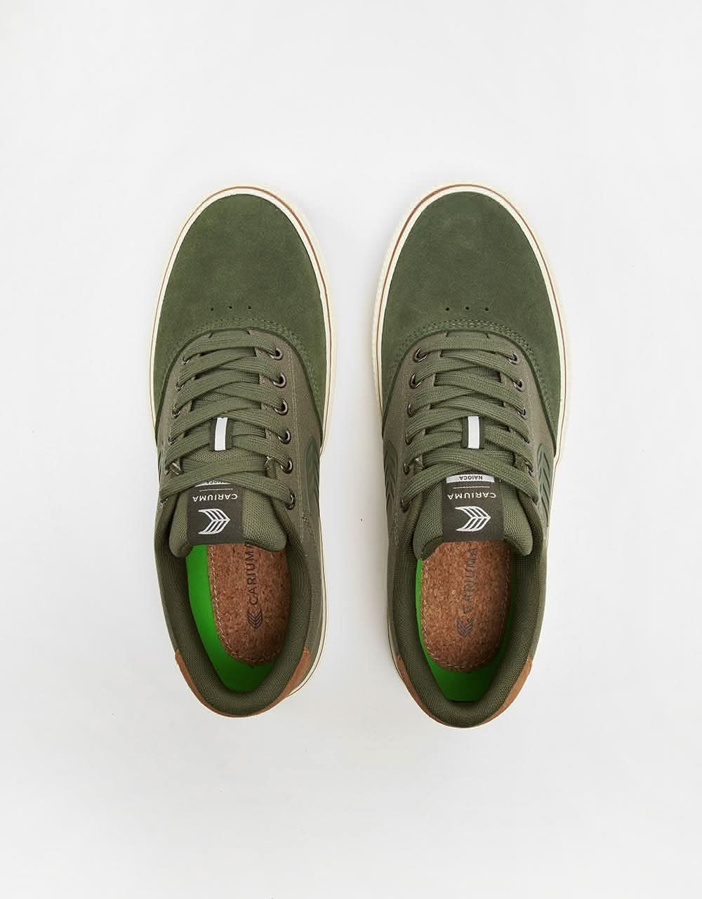 Cariuma Naioca Pro Skate Shoes - Olive Green/Green