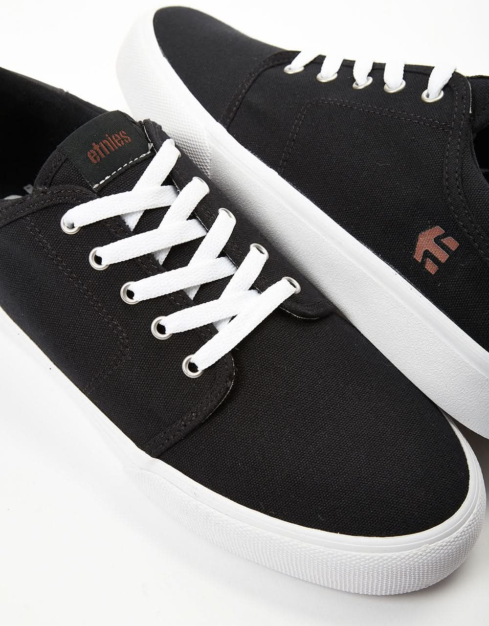 Etnies Barge Slim Zapatos de skate - Negro/Blanco/Plata