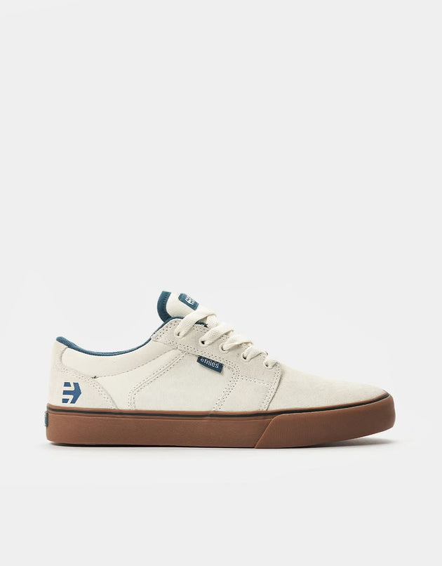 Etnies Barge LS Skate Shoes - White/Blue/Gum