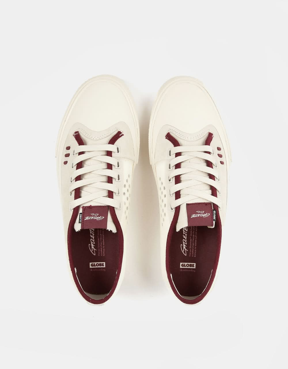 Globe Gillette Skate Shoes - Cream/Pomegranate