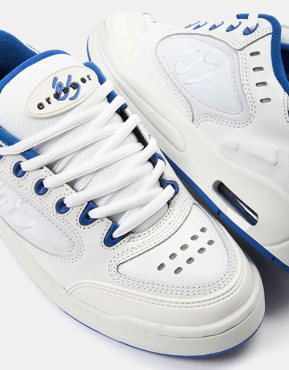 éS Creager Skate Shoes - White/Blue