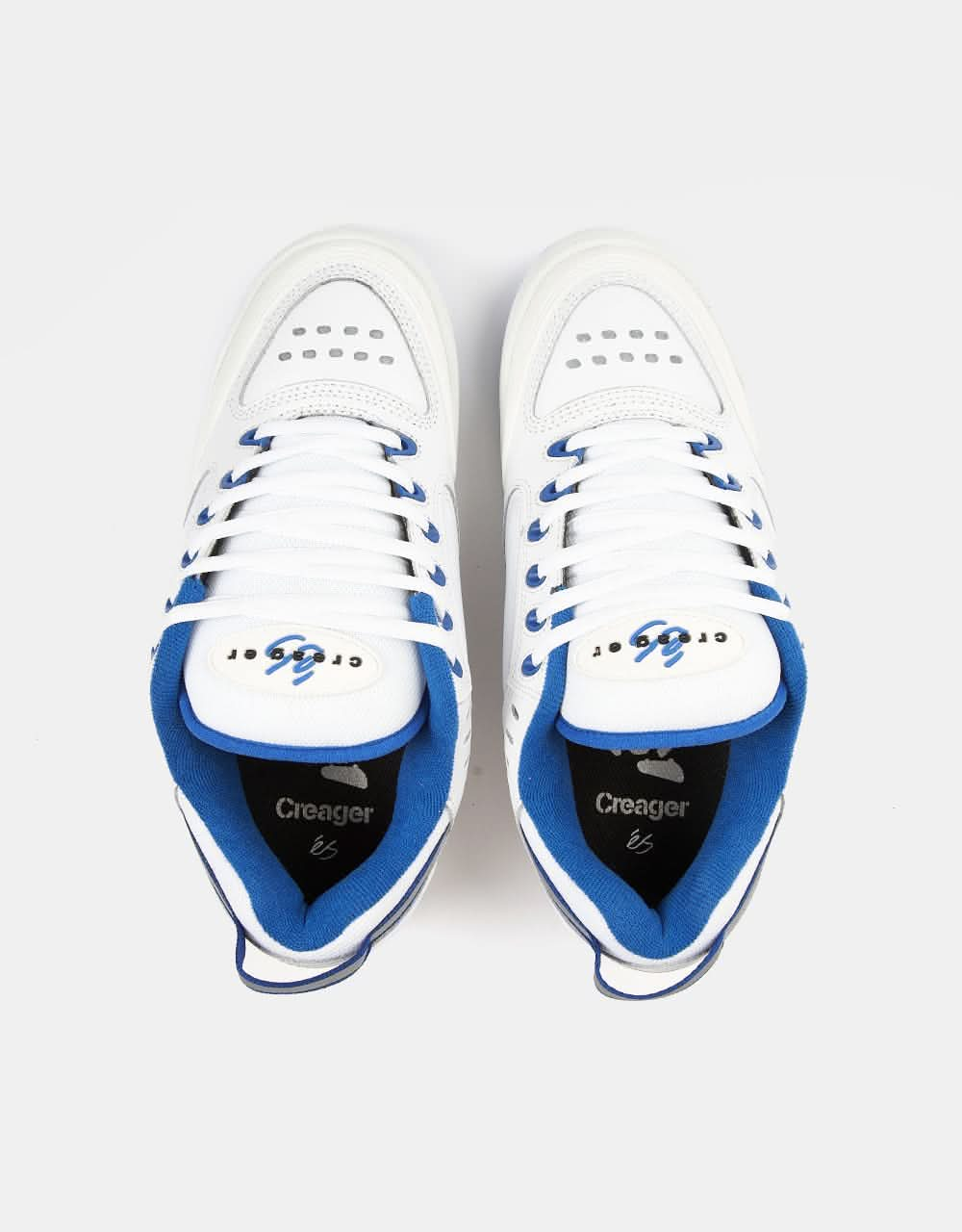 éS Creager Skate Shoes - White/Blue