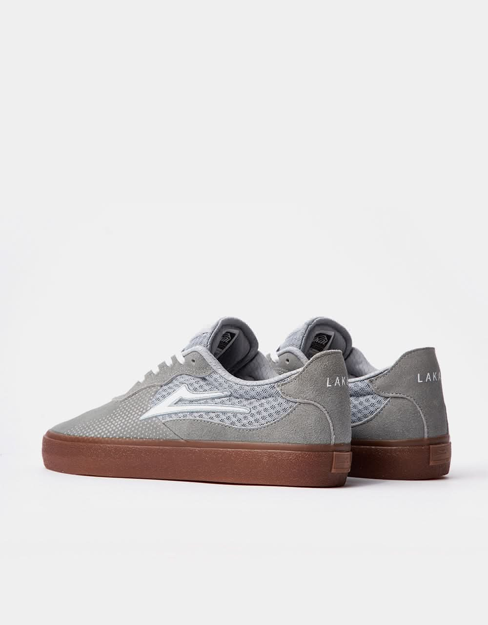 Lakai Essex Skate Shoes - Light Grey/Gum Suede