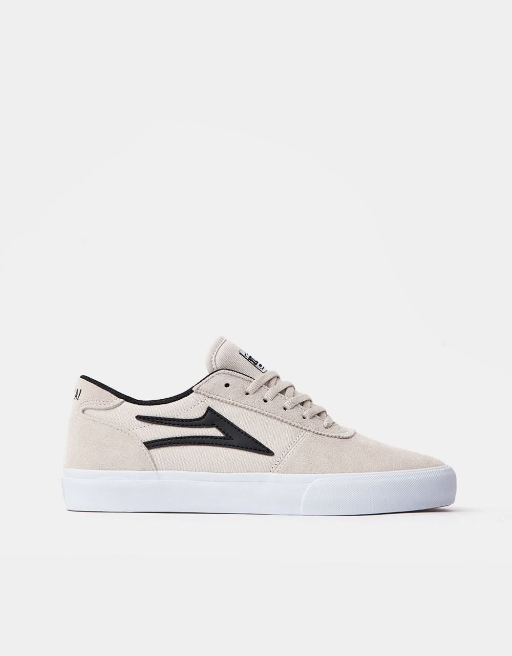 Lakai Manchester Skate Shoes - White/Black Suede