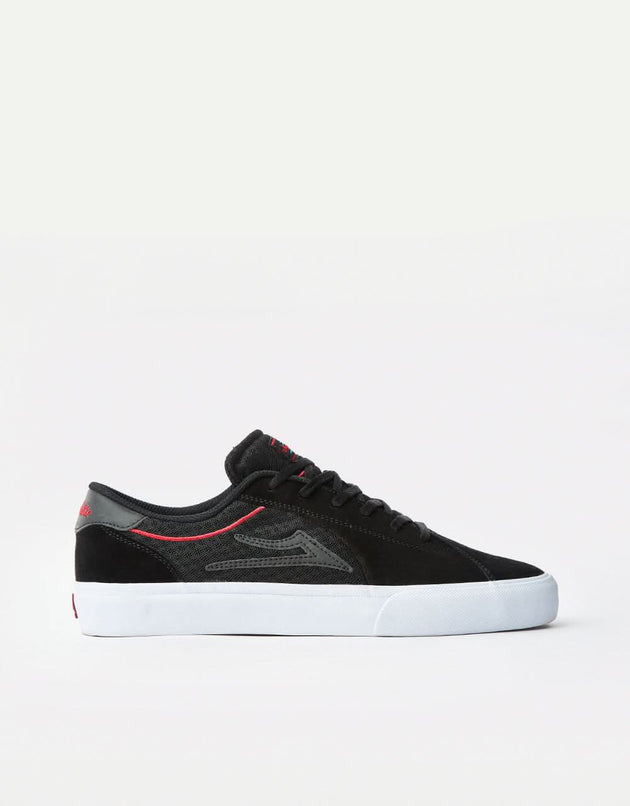 Scarpe da skate Lakai x Chocolate Flaco II - Pelle scamosciata nera/rossa