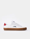 Lakai Newport Skate Shoes - White/Gum Leather