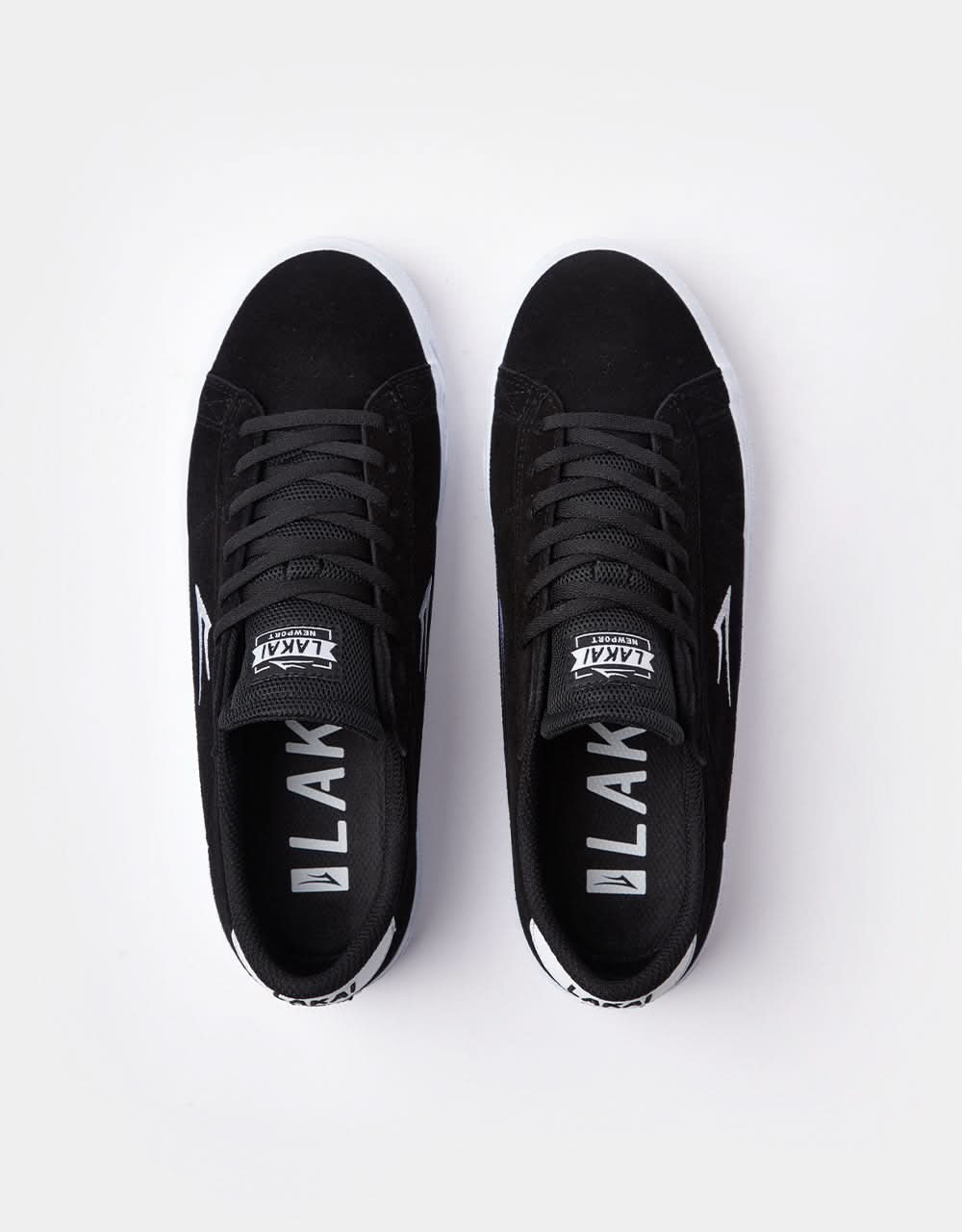 Lakai Newport Skate Shoes - Black Suede