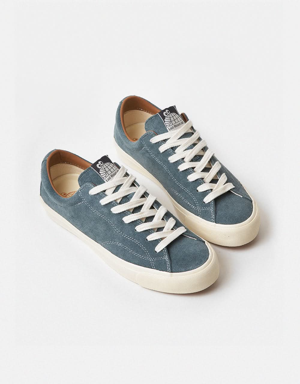 Last Resort AB VM003 Lo Suede Skate Shoes - Blue Mirage/White