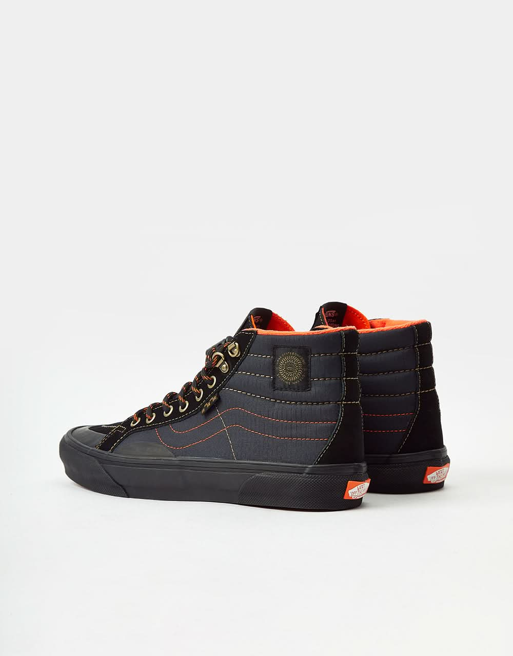 Vans Skate Sk8-Hi Reissue Skate Shoes - (Spitfire) Black/Flame