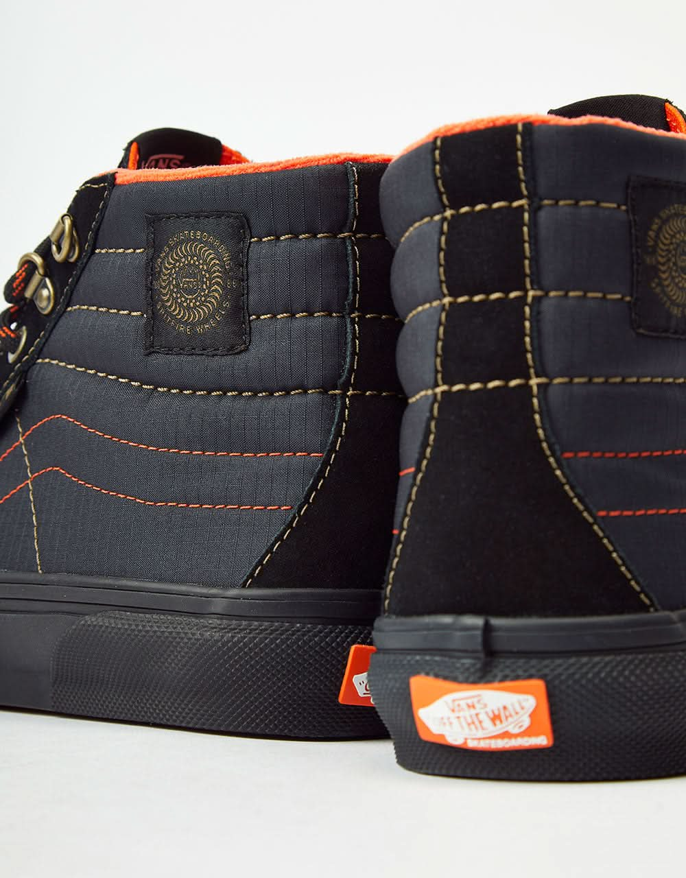 Vans Skate Sk8-Hi Reissue Skate Shoes - (Spitfire) Black/Flame