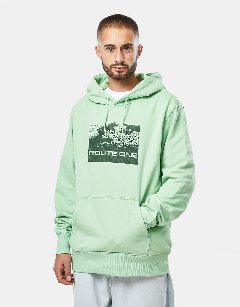 Route One Connecting Pullover Hoodie – Apfelgrün