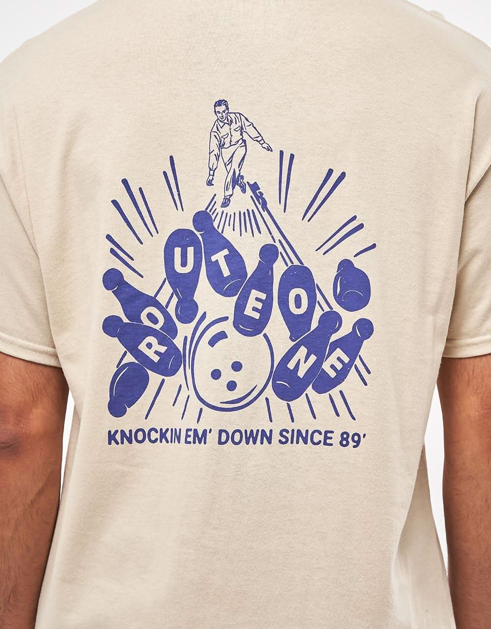 Route One Knockin 'Em Down T-Shirt - Natural