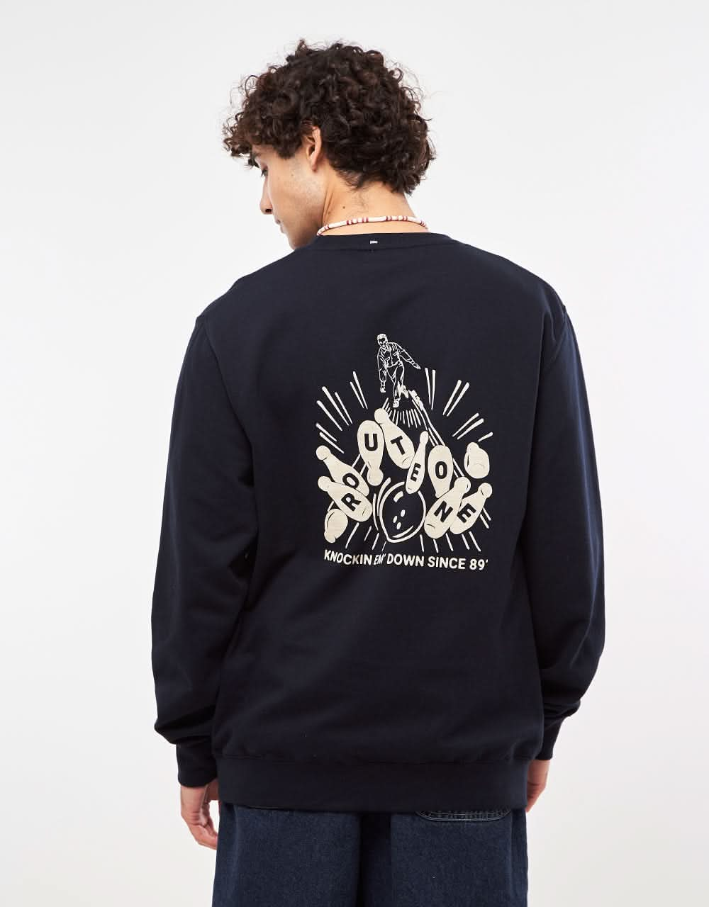 Route One Knockin 'Em Down Sweatshirt - Navy