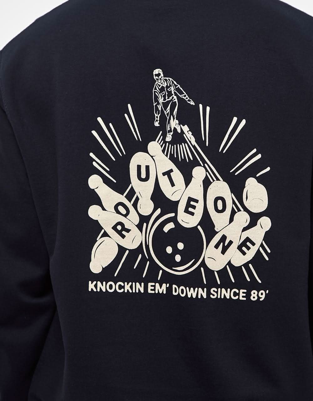 Route One Knockin 'Em Down Sweatshirt - Navy