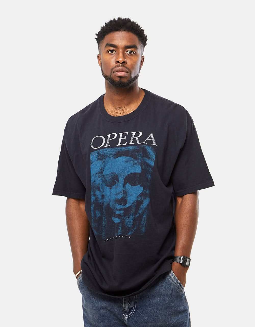 Opera Mask Vintage T-Shirt - Black