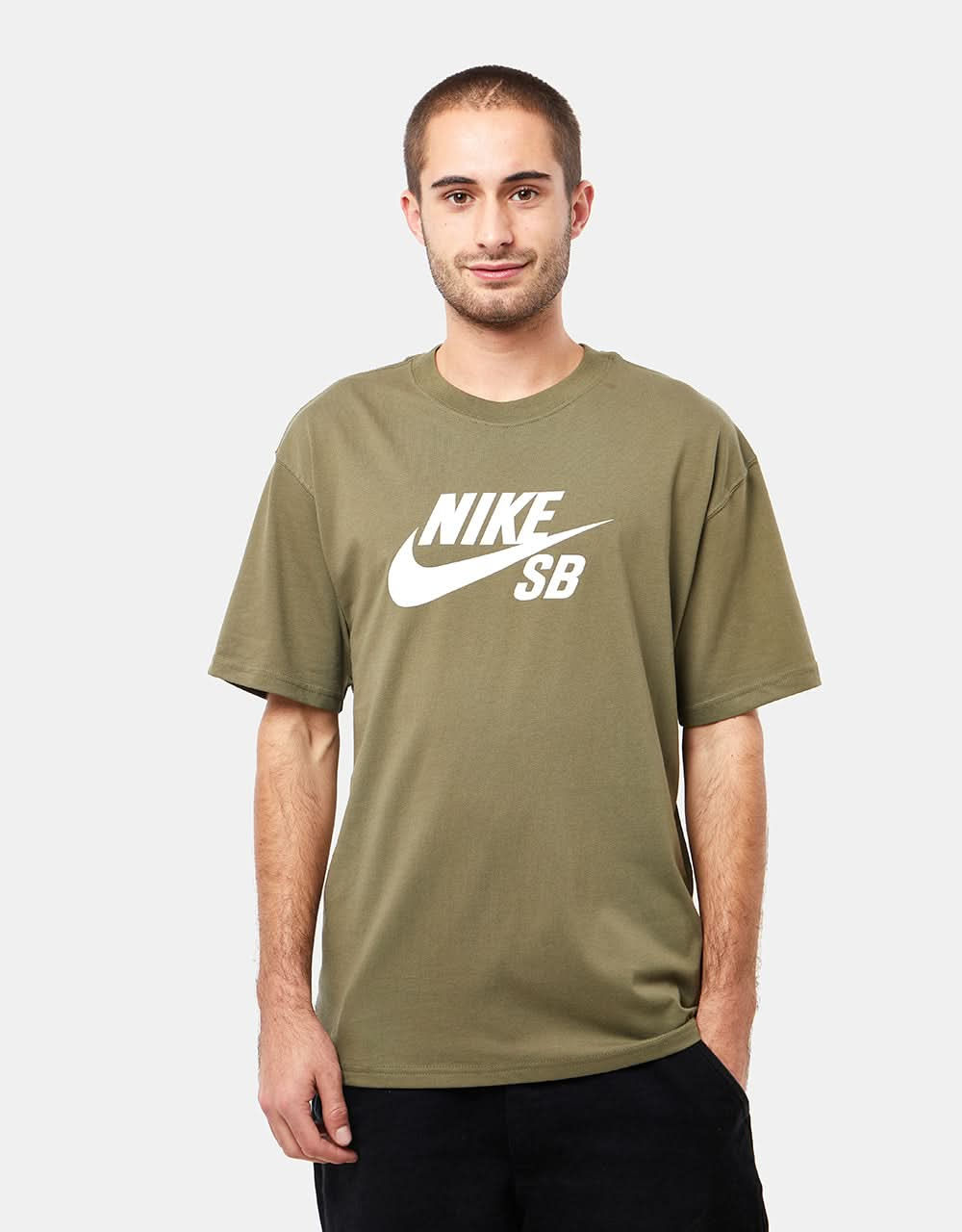 Camiseta Nike SB Central Logo - Oliva mediano