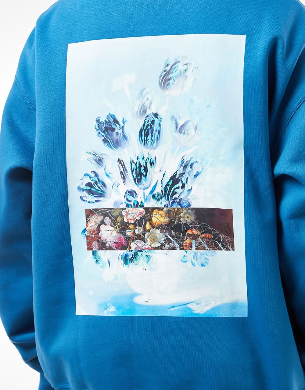 Felpa con cappuccio pullover Nike SB Distorted Glimmer GFX - Blu industriale