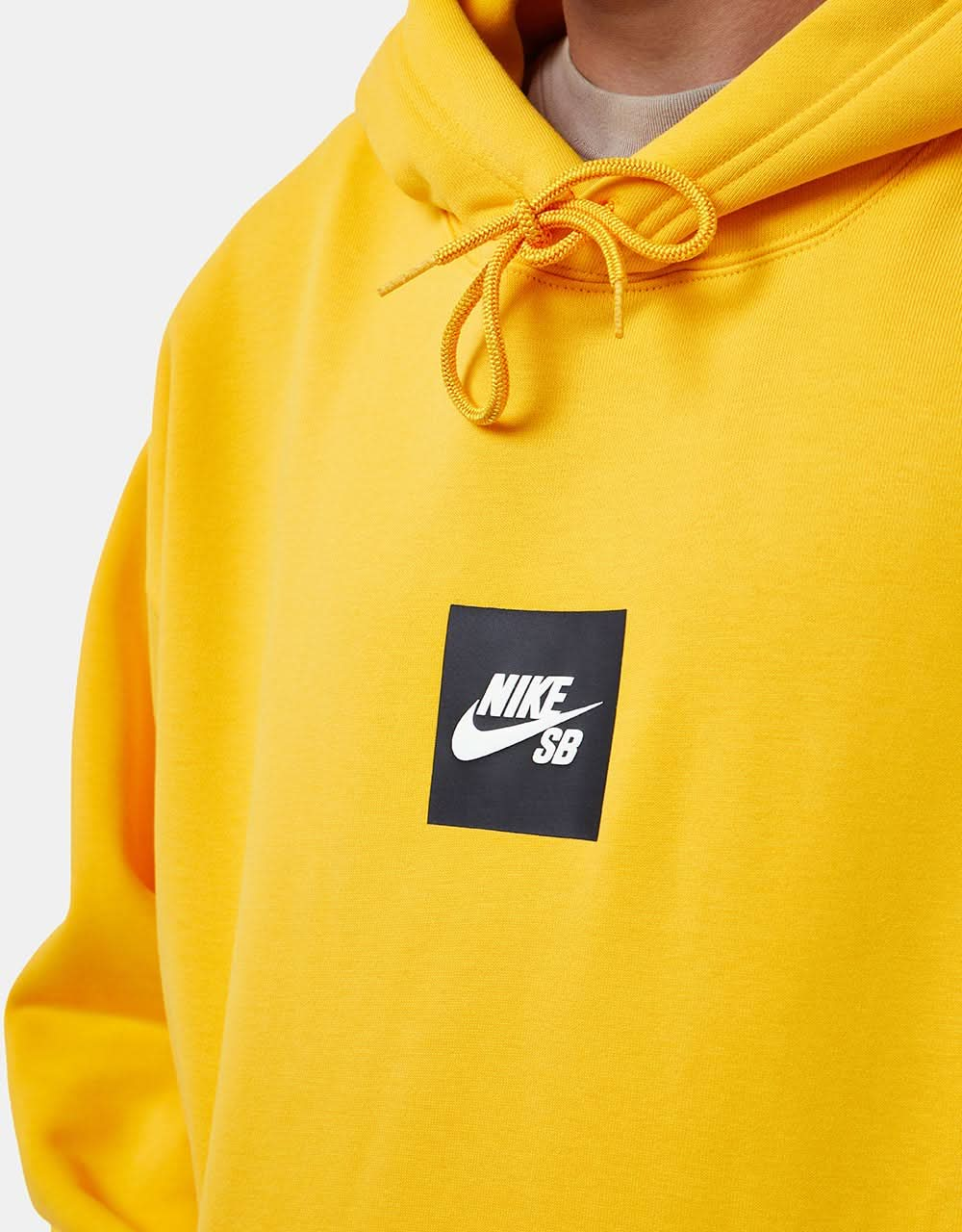 Felpa con cappuccio pullover con logo Nike SB Box - Oro universitario