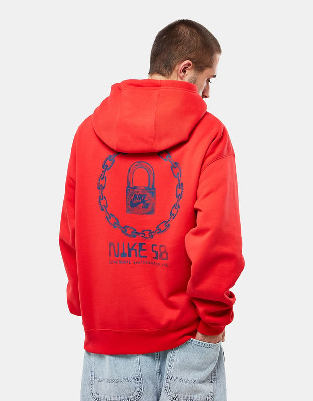 Nike SB On Lock Pullover Hoodie – Universitätsrot