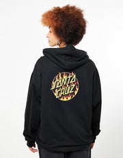 Sweat à capuche Femme Santa Cruz x Thrasher Flame Dot - Noir