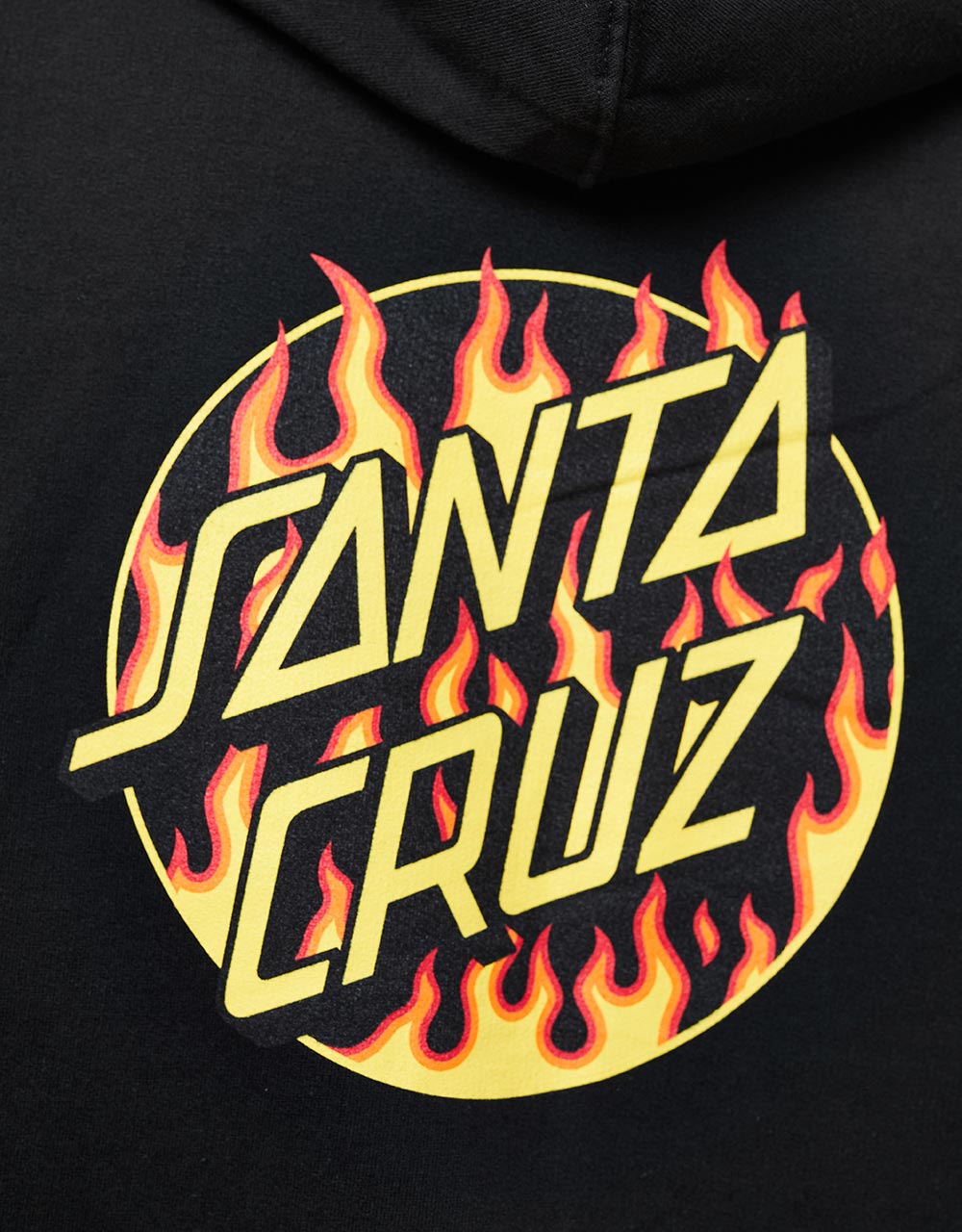 Sweat à capuche Femme Santa Cruz x Thrasher Flame Dot - Noir