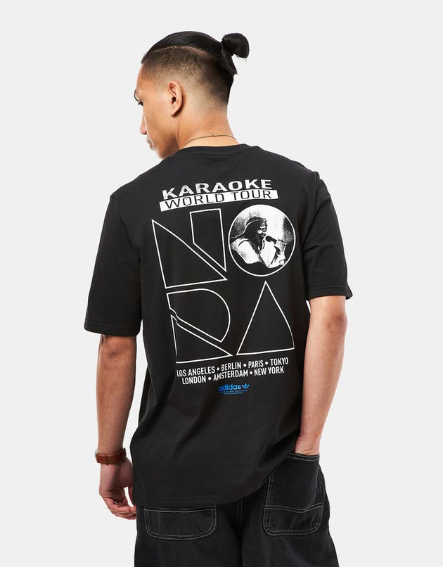 adidas x Nora World Tour T-Shirt – Schwarz/Weiß