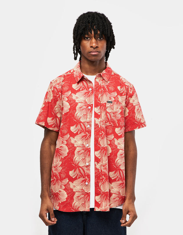 Chemise tissée Brixton Charter Print S/S - Casa Red/Oatmilk Floral