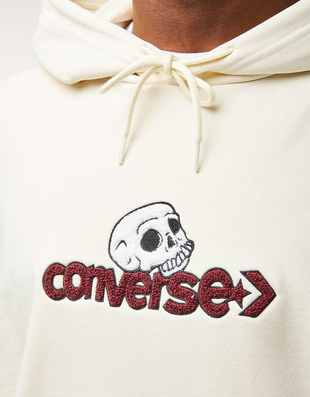 Sweat à capuche Converse Cons Skull - Converse Egret