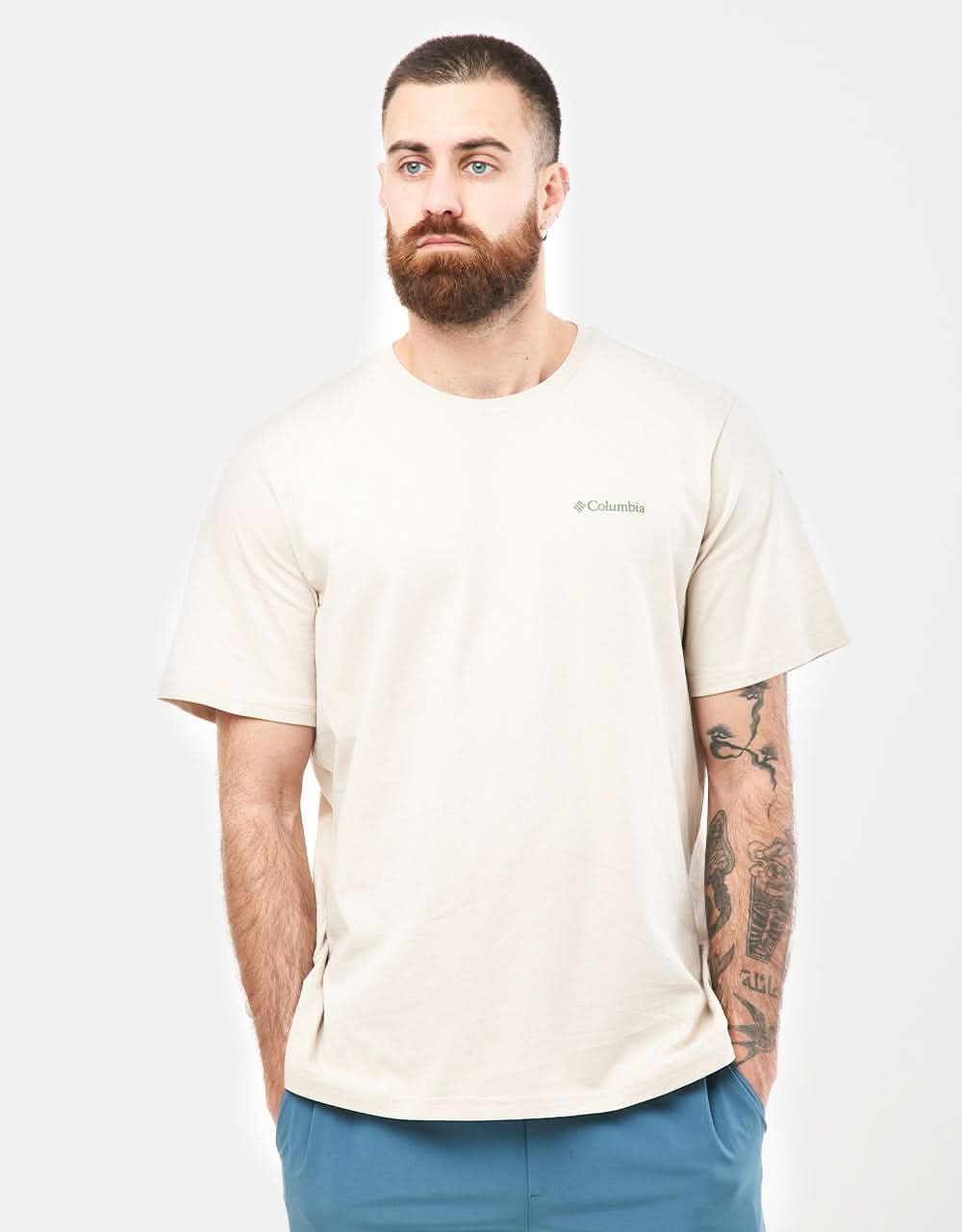 Columbia Explorers Canyon™ Back T-Shirt - Dark Stone/Bearly Tribe