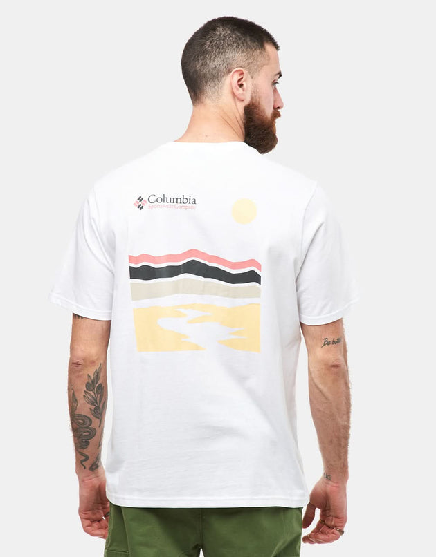 Columbia Explorers Canyon™ Back T-Shirt - White/Heritage Hills