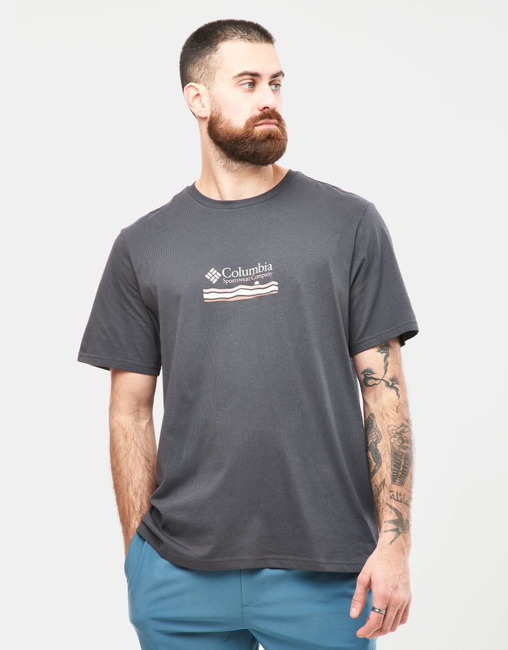 Columbia Explorers Canyon™ Back T-Shirt - Shark/Heritage Hills