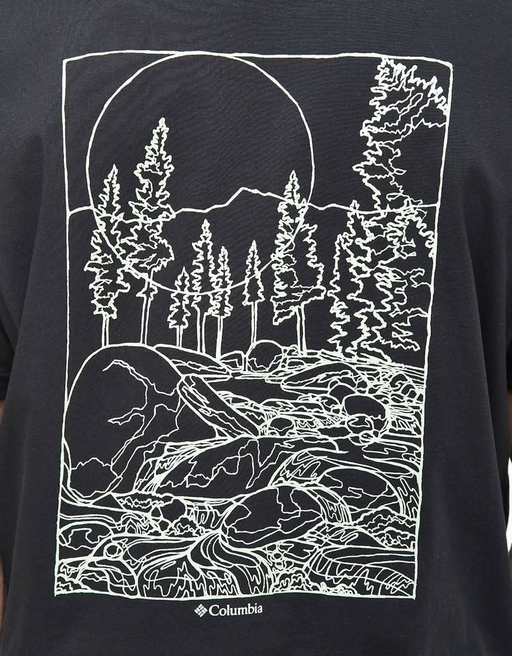 Columbia Rockaway River™ Back Graphic T-Shirt - Black/Rocky Road