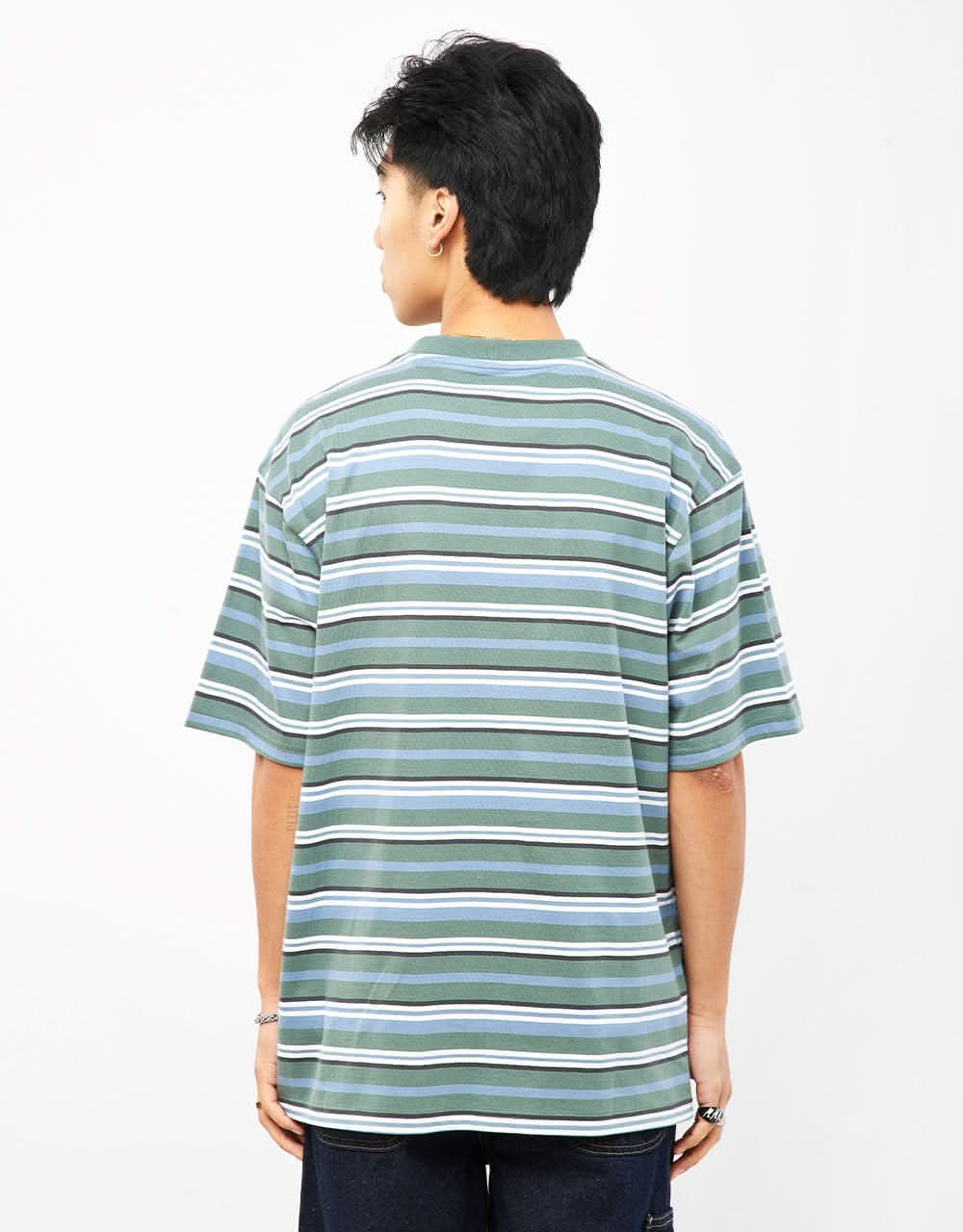 Dickies Glade Spring Striped T-Shirt - Horizontal Stripe Coronet